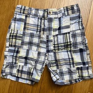 Janie and Jack Patchwork Plaid Cotton Shorts 12-18M